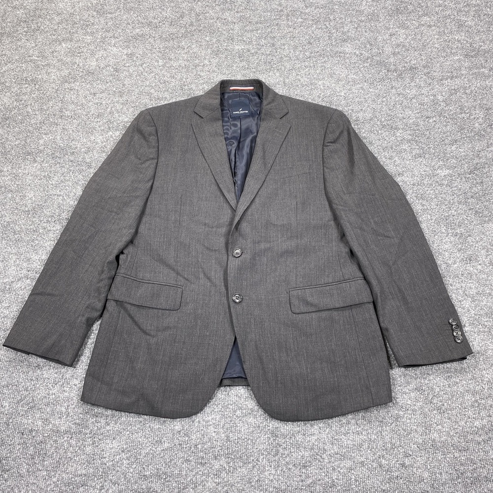 Daniel Hechter Blazer Mens 40S Charcoal Grey 100% Wool Two Button Suit Jacket